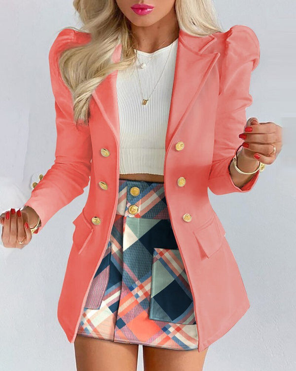 Sarah - Women’s Fitted Blazer and Skirt Suit Set