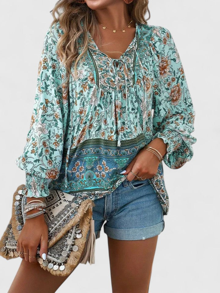 Jacklyn | Women's Boho Floral Blouse