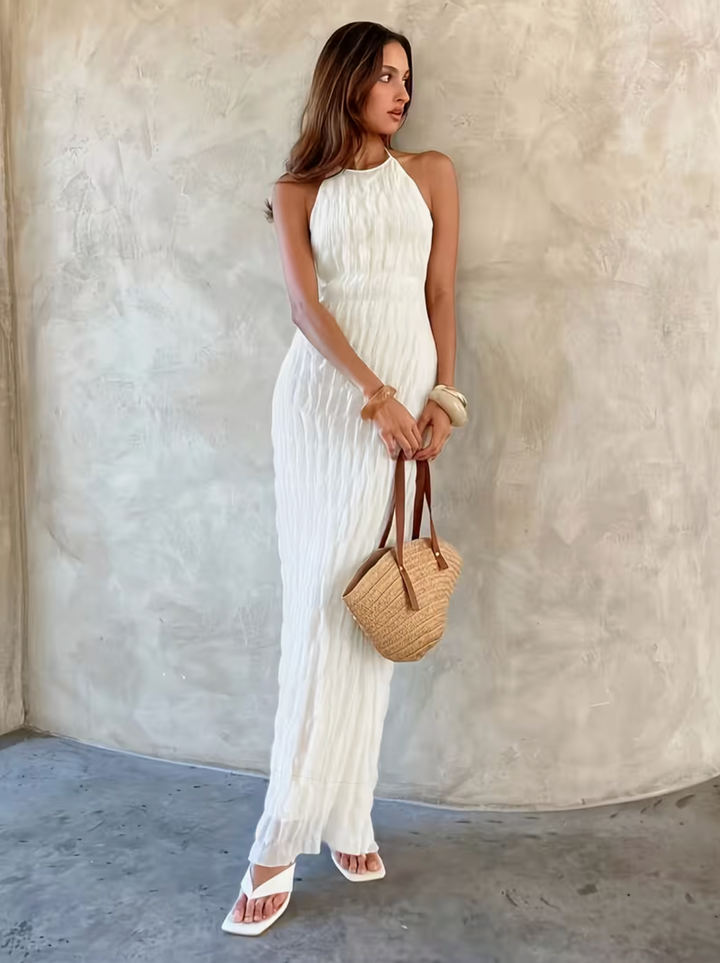 Claudia - Elegant Women's White Cocktail Dress