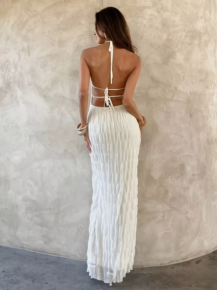 Claudia - Elegant Women's White Cocktail Dress