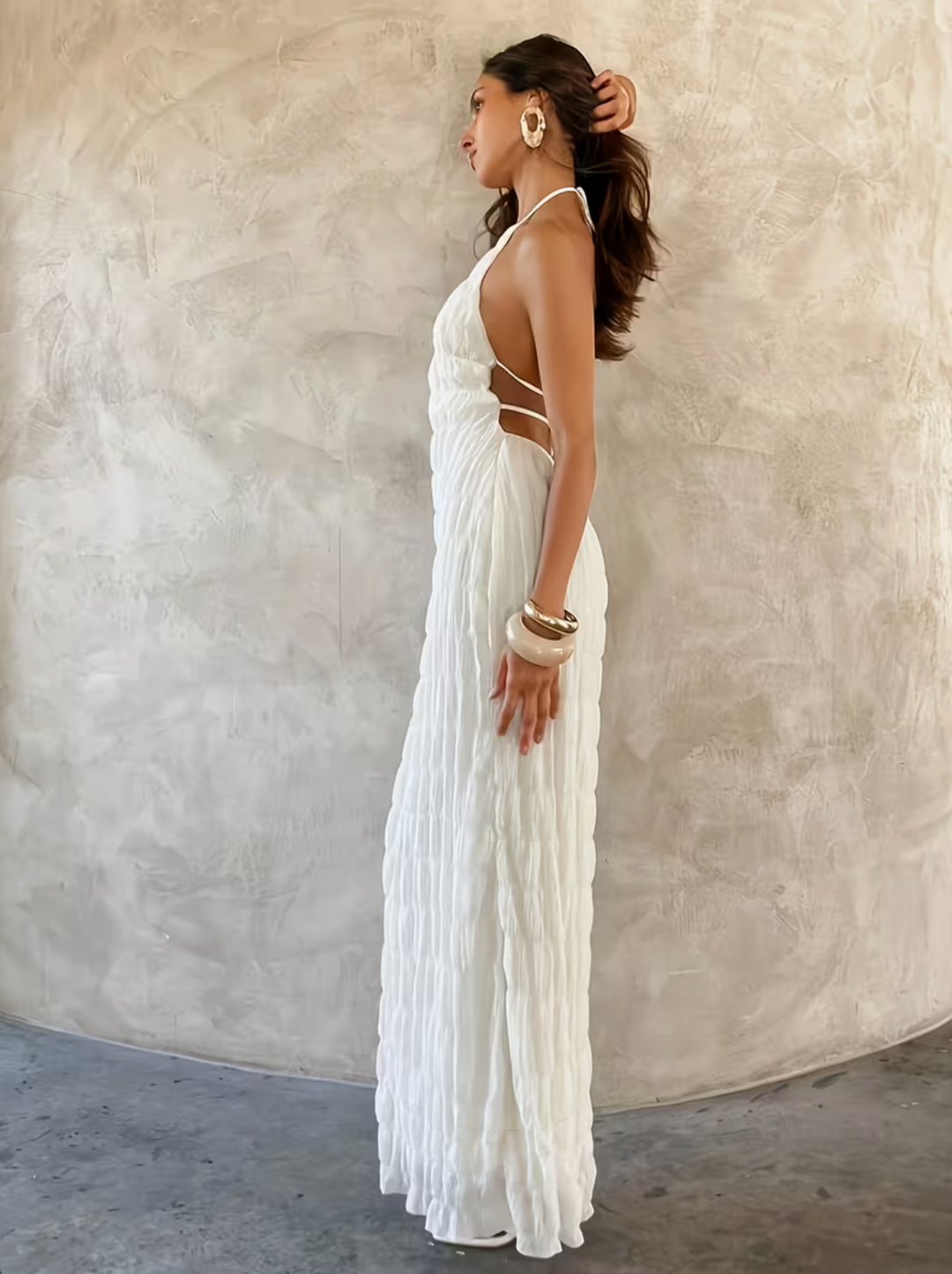 Claudia - Elegant Women's White Cocktail Dress