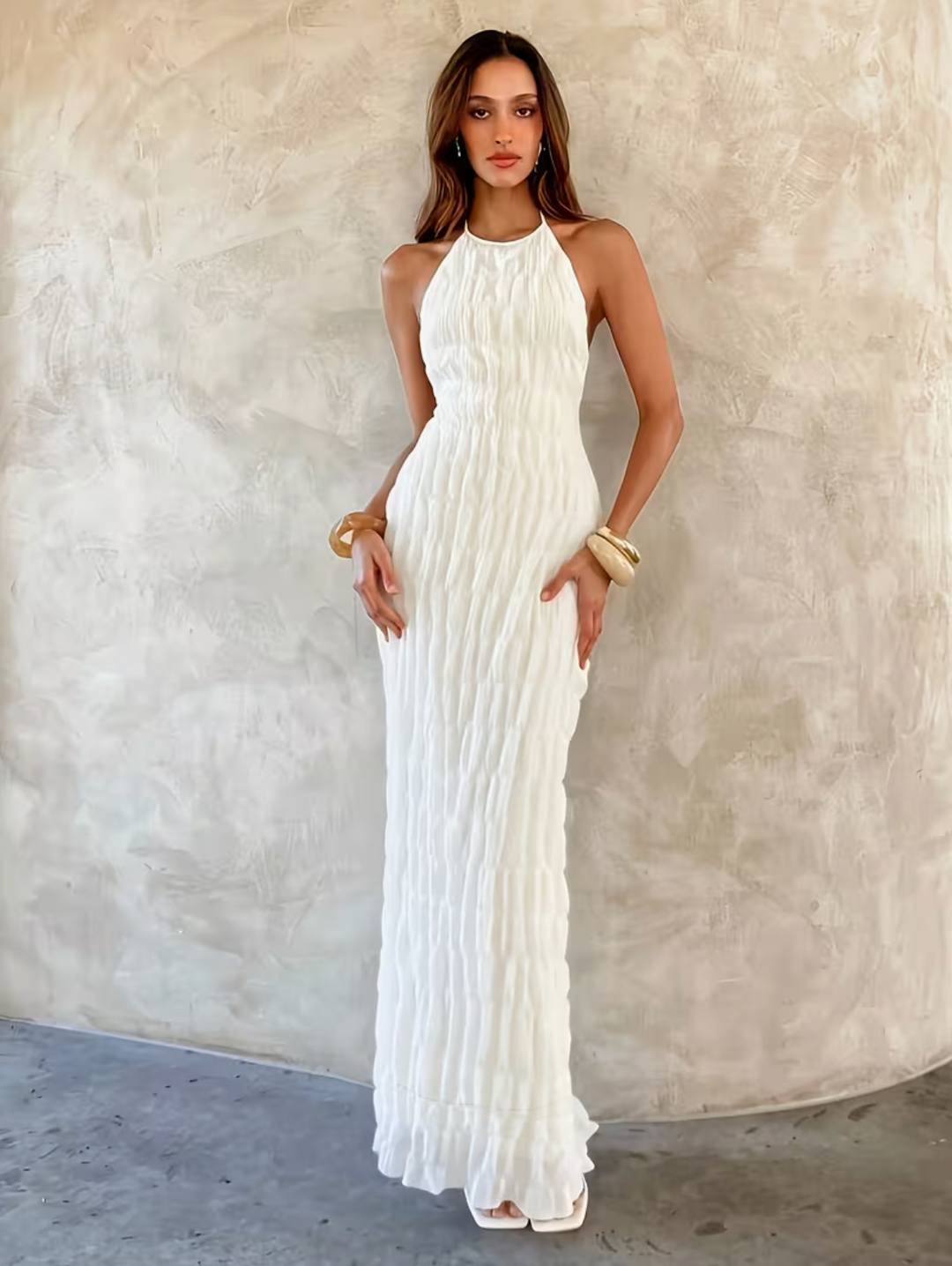 Claudia - Elegant Women's White Cocktail Dress