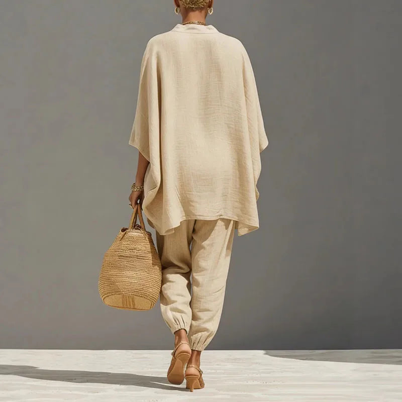 Gianna - Women Boho Elegant Linen Matching Set