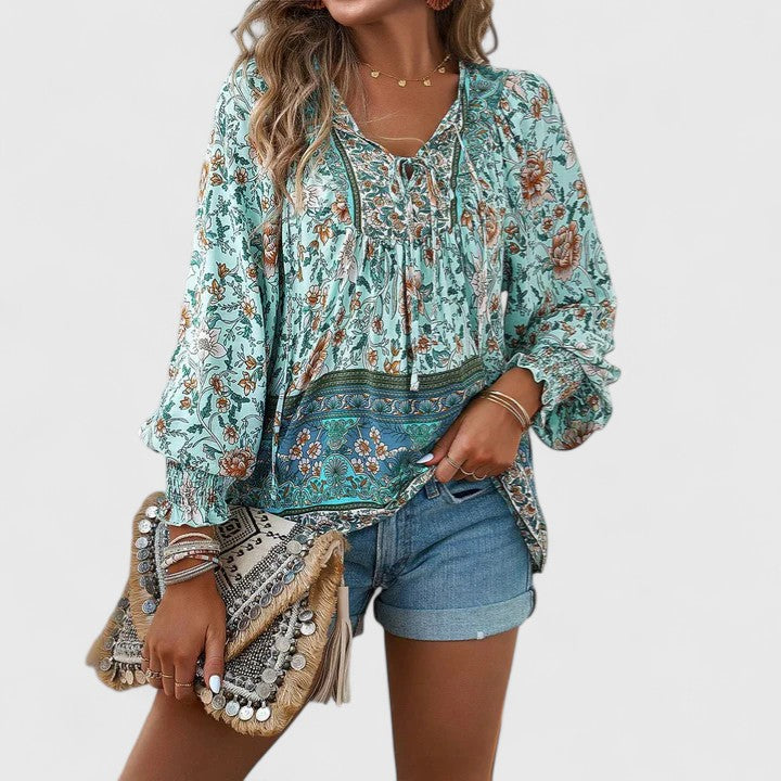 Jacklyn | Women's Boho Floral Blouse