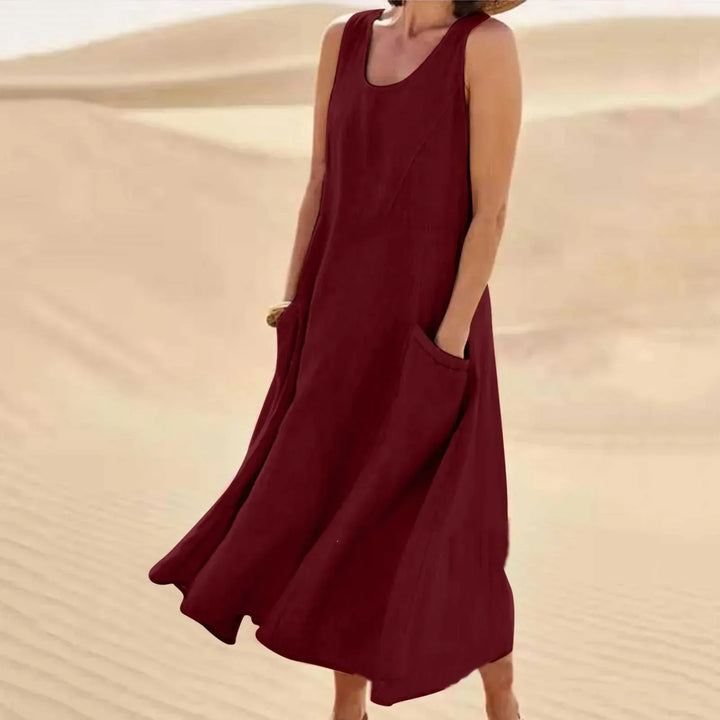 Olivia | Women's Breezy Linen Sleeveless Dress