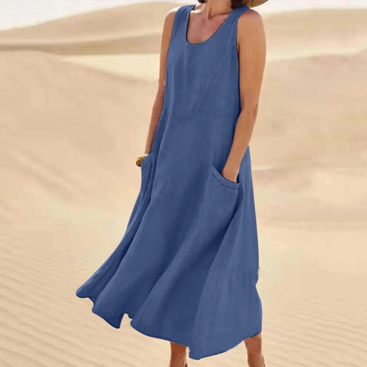 Olivia | Women's Breezy Linen Sleeveless Dress