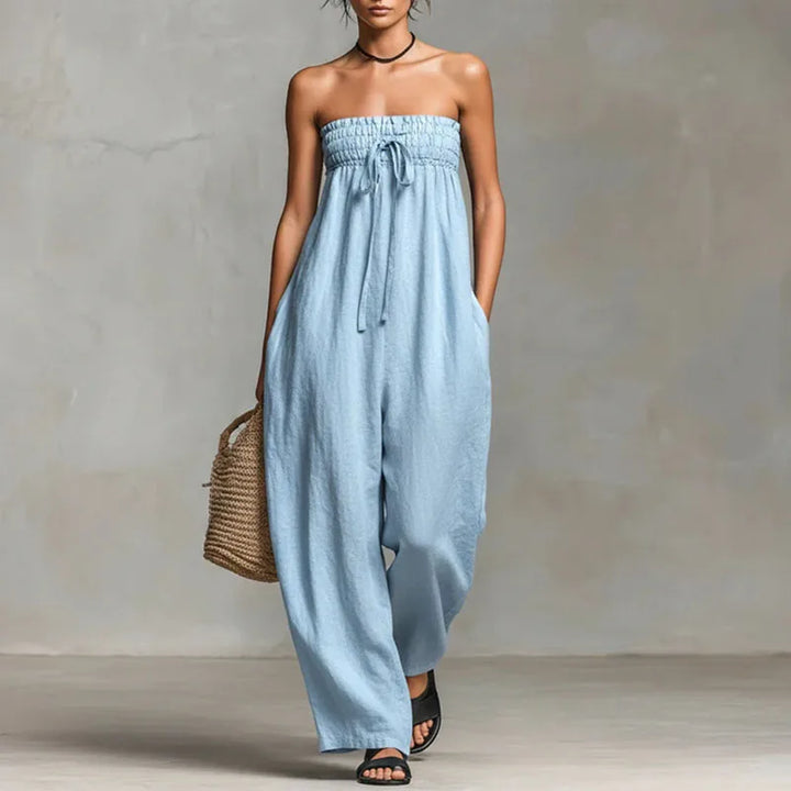 Cordella Boho Off Shoulder Lightweight Jumpsuit