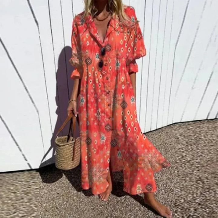 Margaret | Women’s Boho Floral Summer Maxi Dress