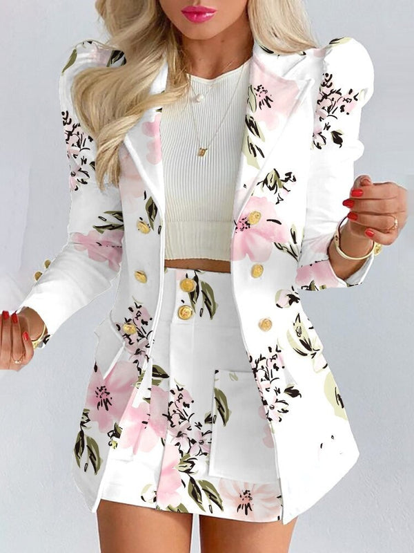 Sarah - Women’s Fitted Blazer and Skirt Suit Set