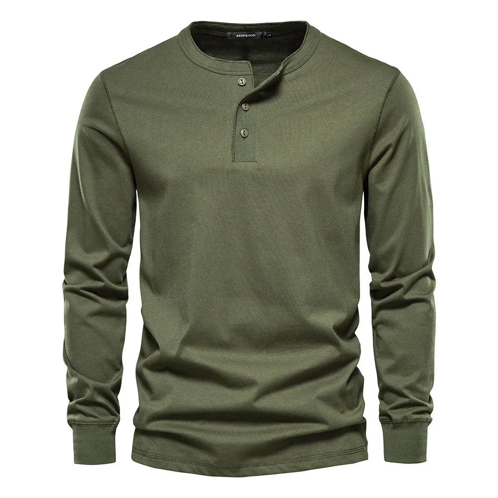 Christopher | Stylish Men’s Long-Sleeve Henley Shirt
