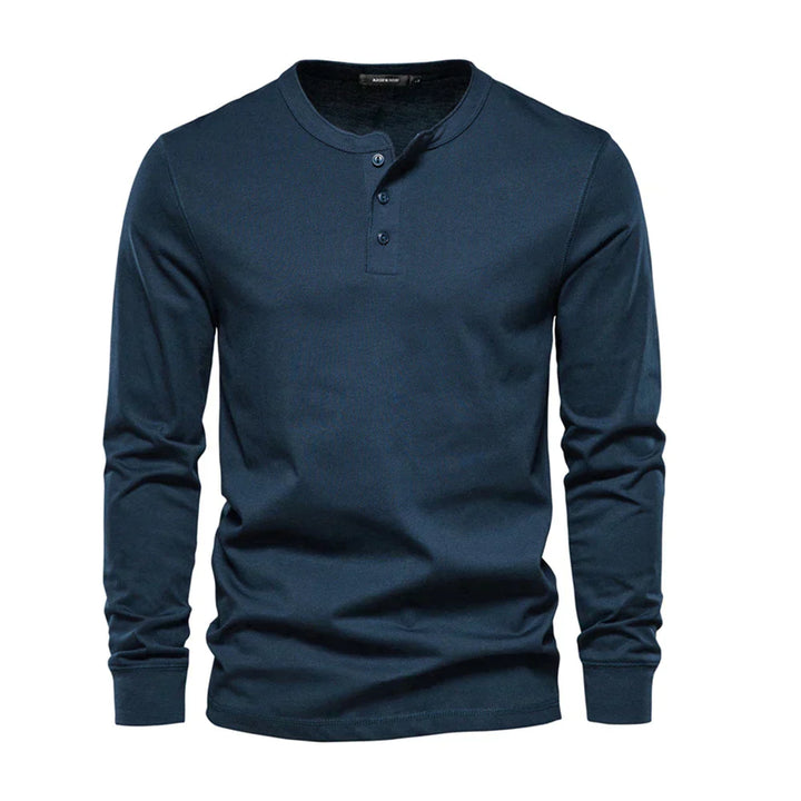Christopher | Stylish Men’s Long-Sleeve Henley Shirt