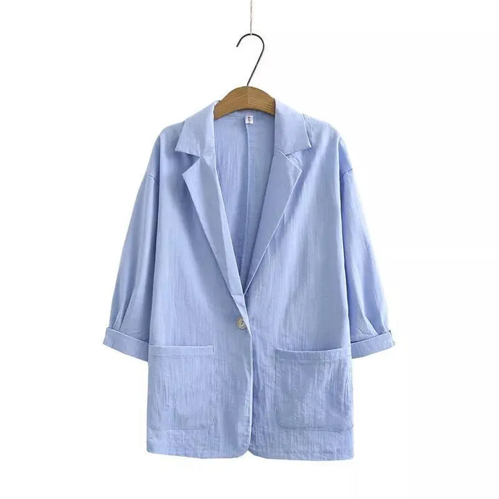 Maya - Casual Linen Vacation Matching Blazer Set