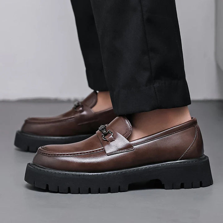 Elegant Marino Leather Dress Loafers