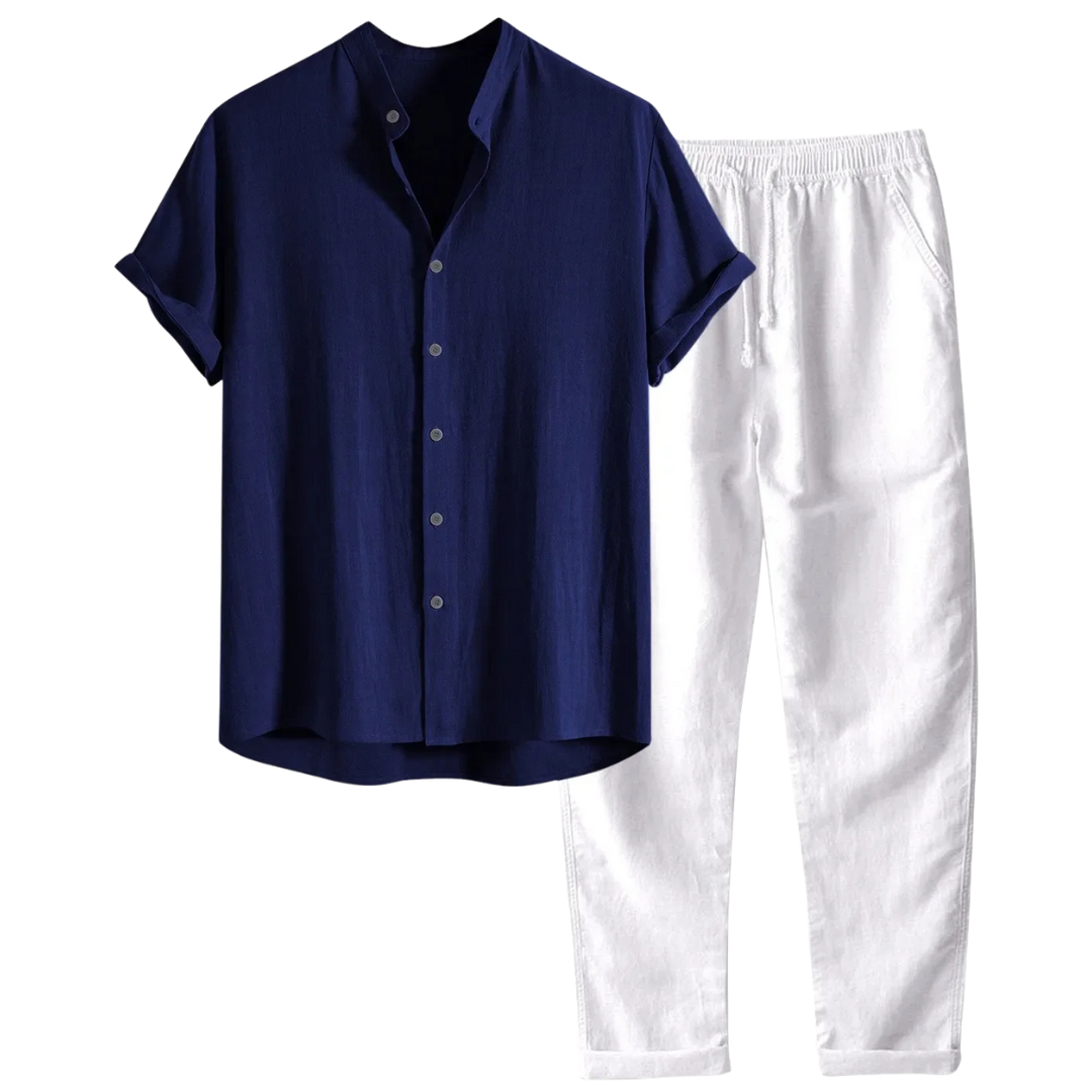 Peter - Men's Premium Linen Shirt & Pants Summer Set