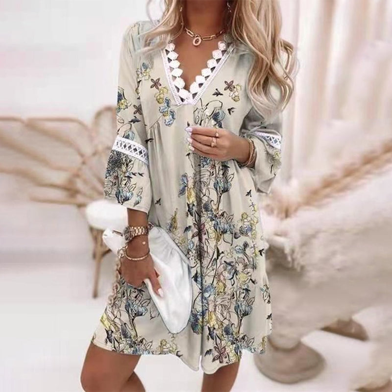 Charlotte | Women's Summer Boho Floral Mini Dress