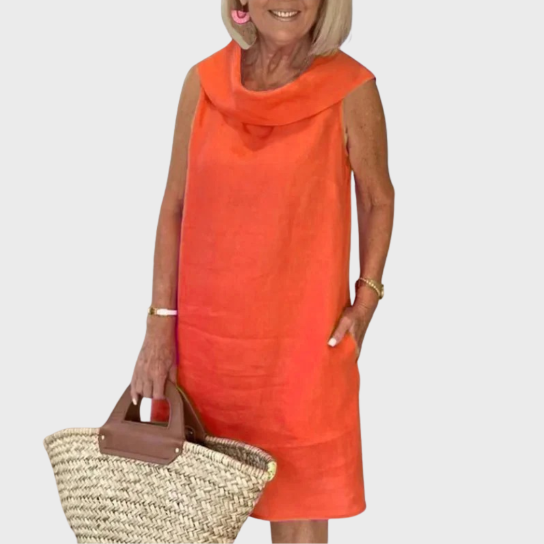 Caroline Ruffle Collar Dress
