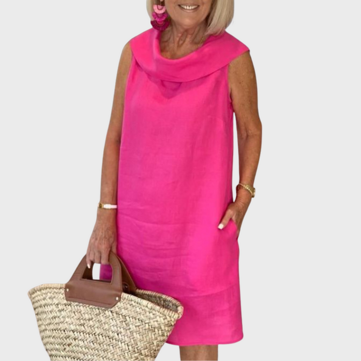 Caroline Ruffle Collar Dress