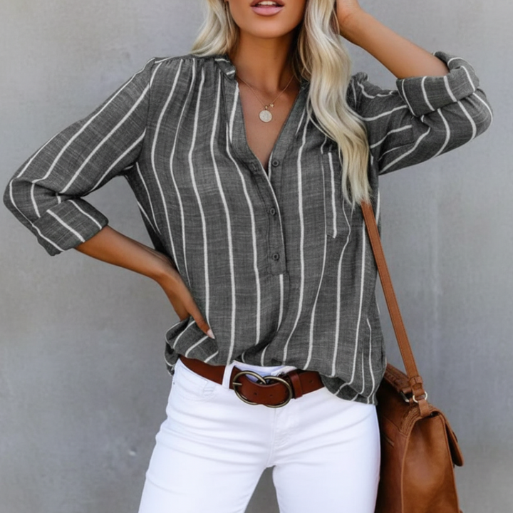 Lunelle Women Stripe Summer Shirt