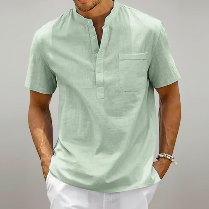 Aiden - Men's Linen Henley Summer Shirt