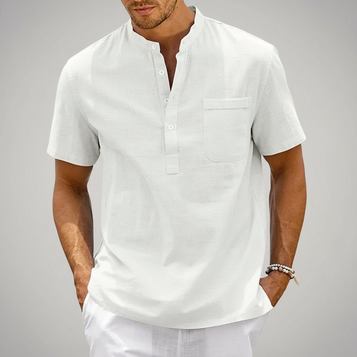 Aiden - Men's Linen Henley Summer Shirt