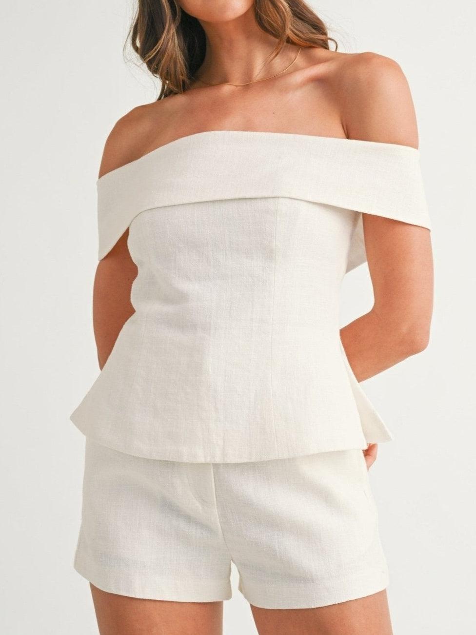 Eve - Timeless Off Shoulder Two Piece Set Women