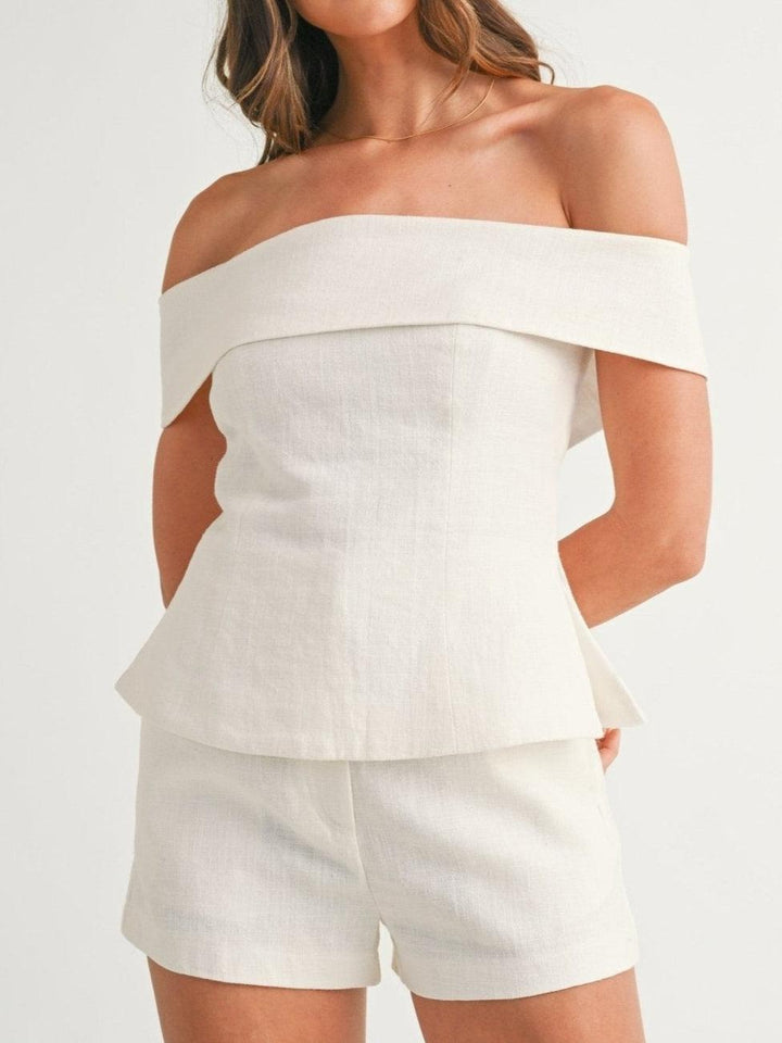 Eve - Timeless Off Shoulder Two Piece Set Women