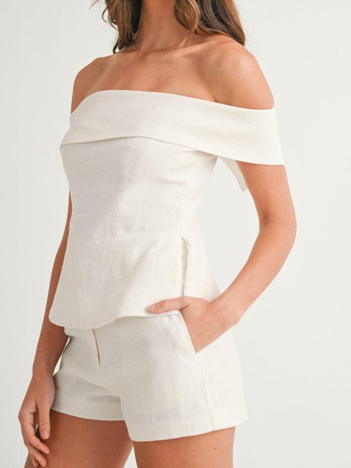 Eve - Timeless Off Shoulder Two Piece Set Women