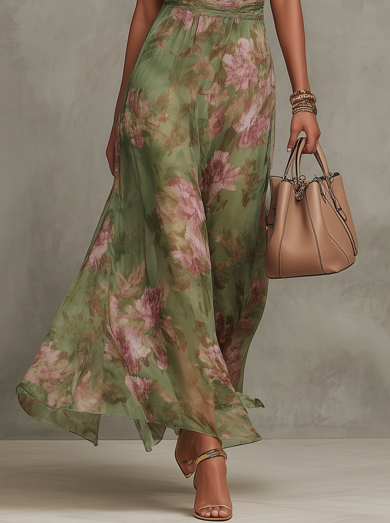 Maria | Women Elegant Boho Halter-Neck Maxi Dress