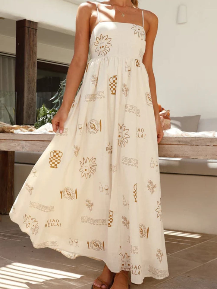 Vicky | Women Casual Maxi Summer Dress with Square-Neck