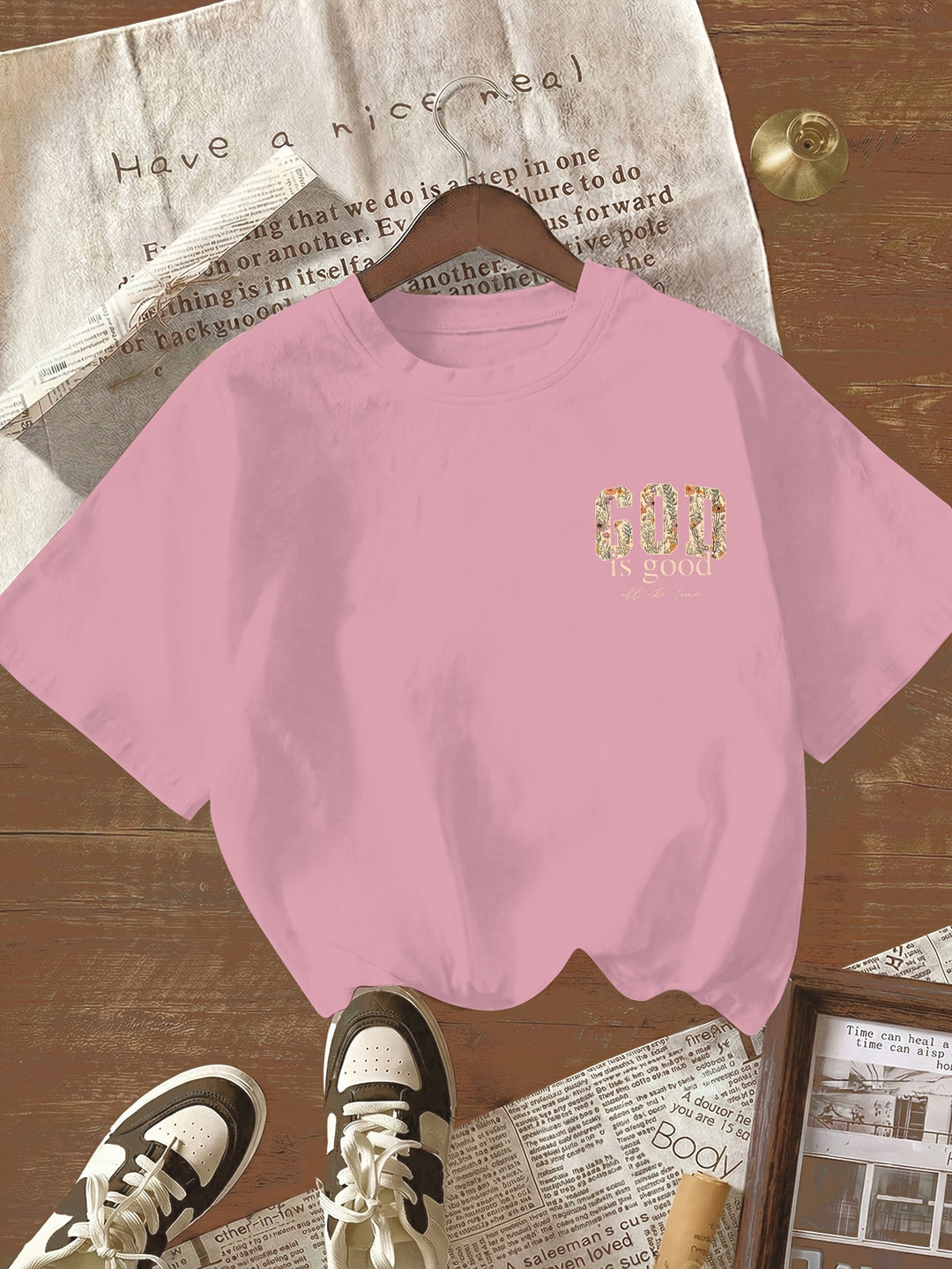 God Is Good - Women's Casual Round Neck Graphic Tee