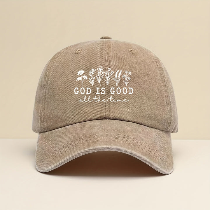 Women's Floral & God Is Good Vintage Washed Hat