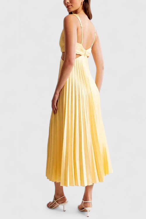 Karen - Elegant Sleeveless Pleated Wedding Guest Dress