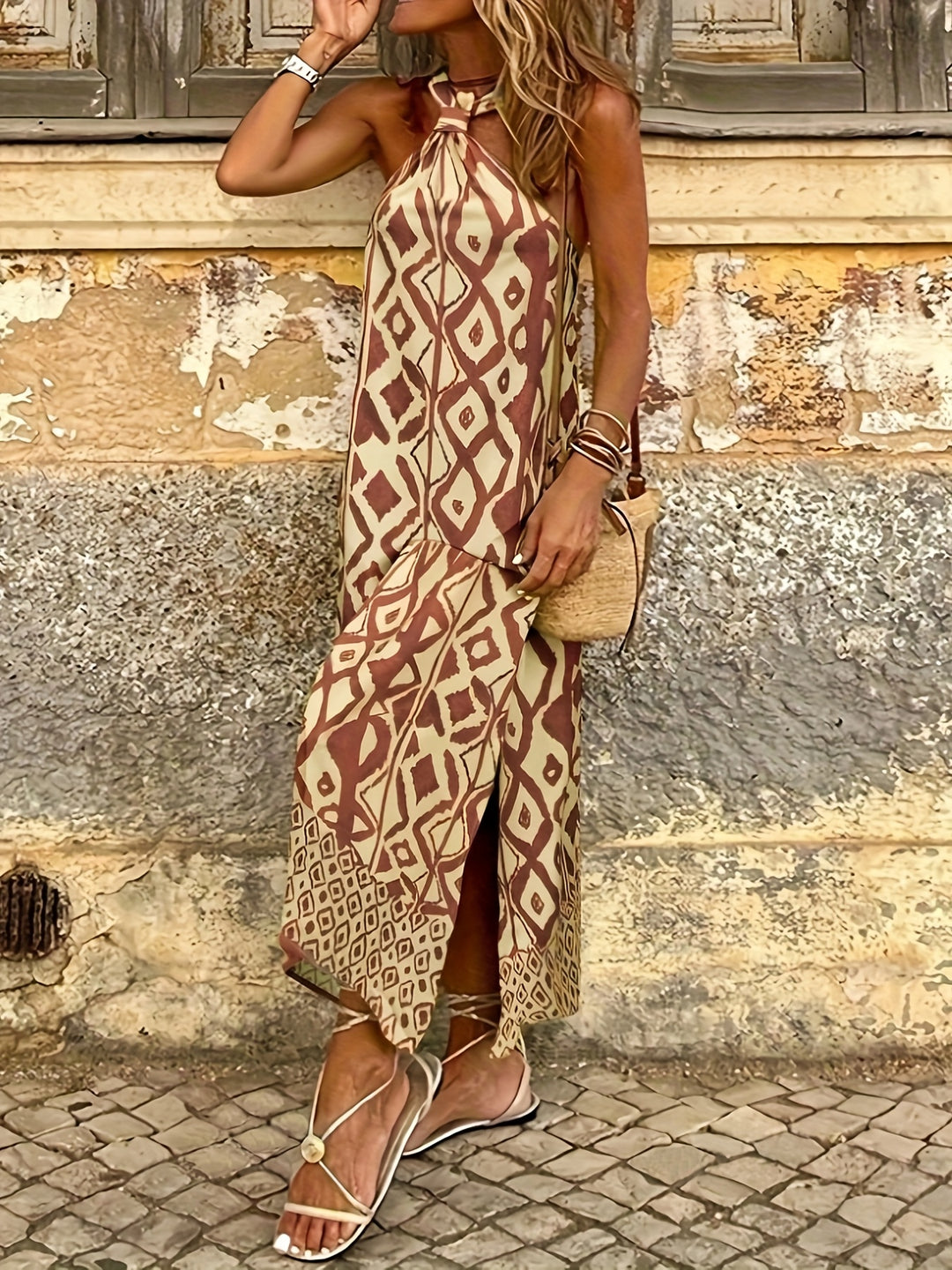 Eliza - Women's Summer Halter Maxi Dress