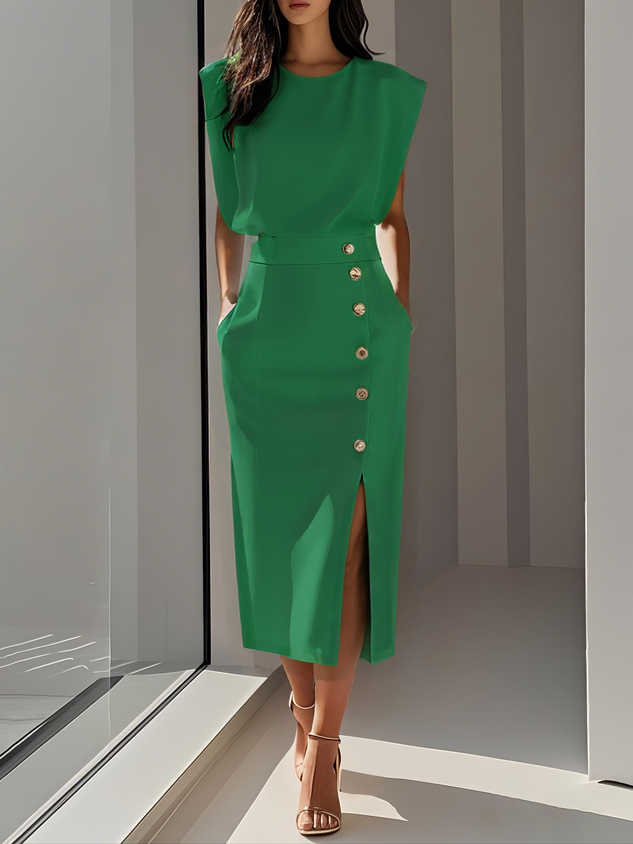 Austrie | Effortless Charm Formal Midi Dress
