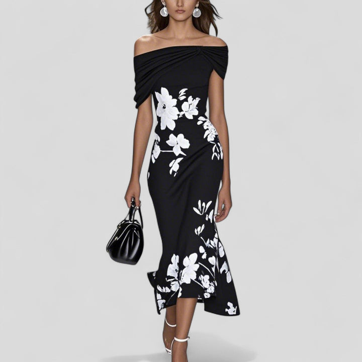Lindsey | Elegant Midi Wedding Guest Dress
