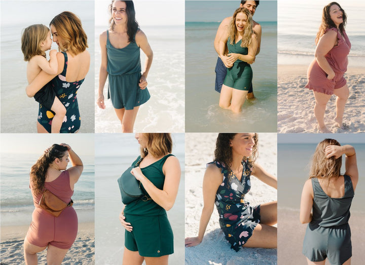 Theodosia | Women's Swimsuit Romper with Built-In Bra