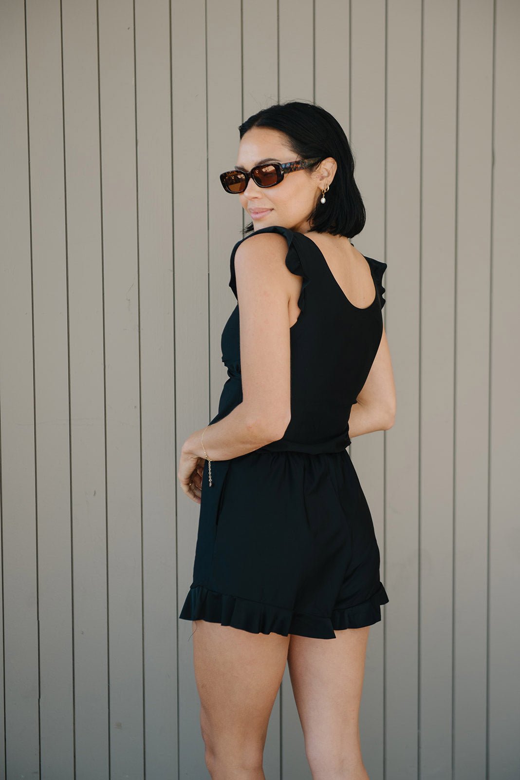 Theodosia | Women's Swimsuit Romper with Built-In Bra