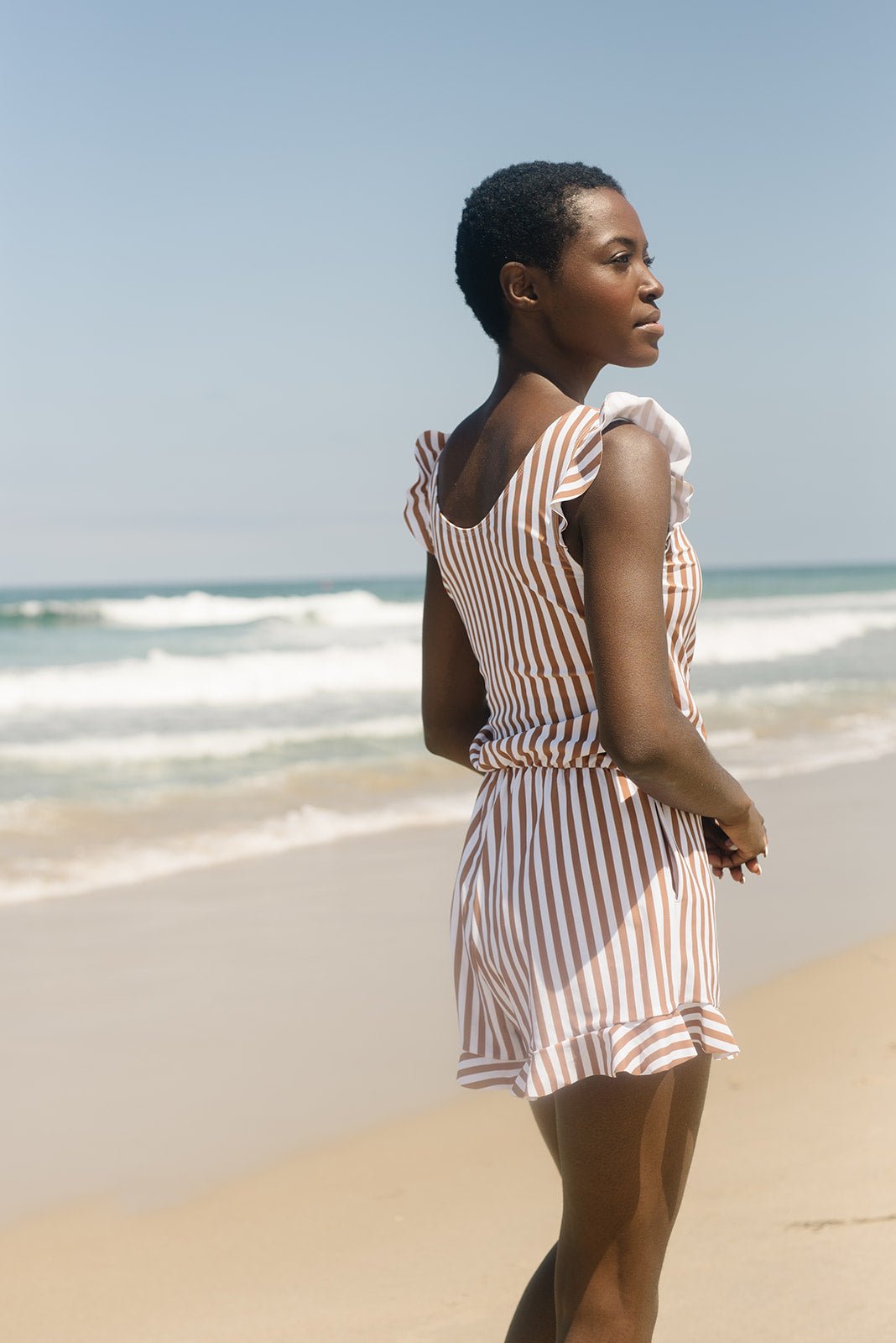 Theodosia | Women's Swimsuit Romper with Built-In Bra