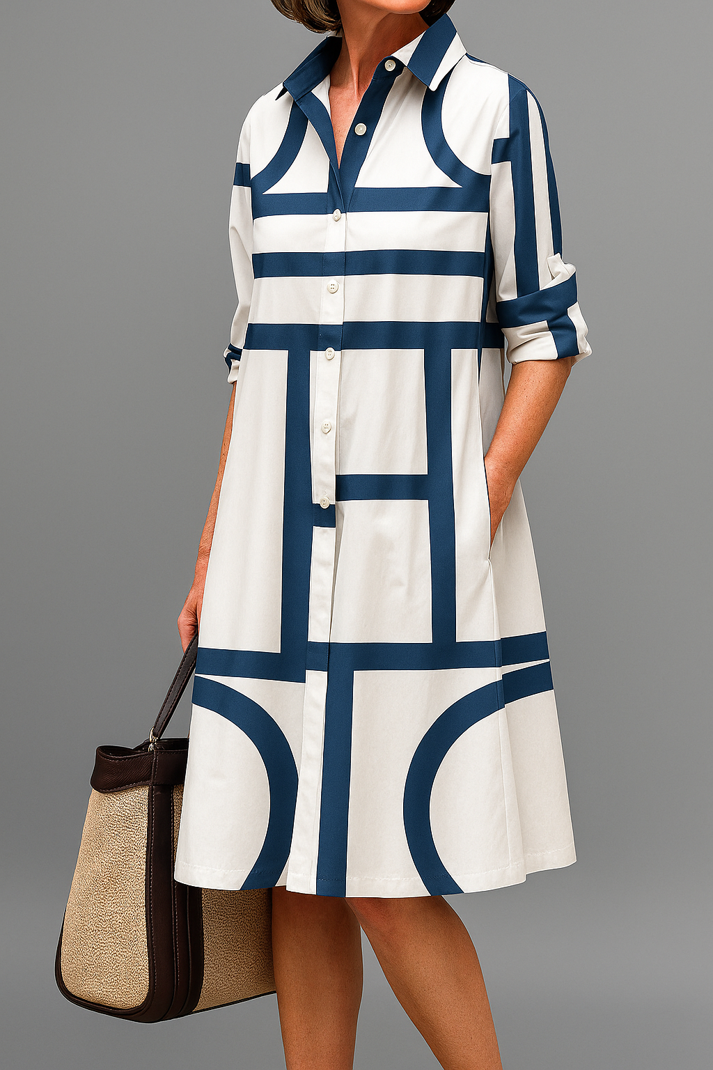 Bloom | Women's Casual White Shirt Summer Dress