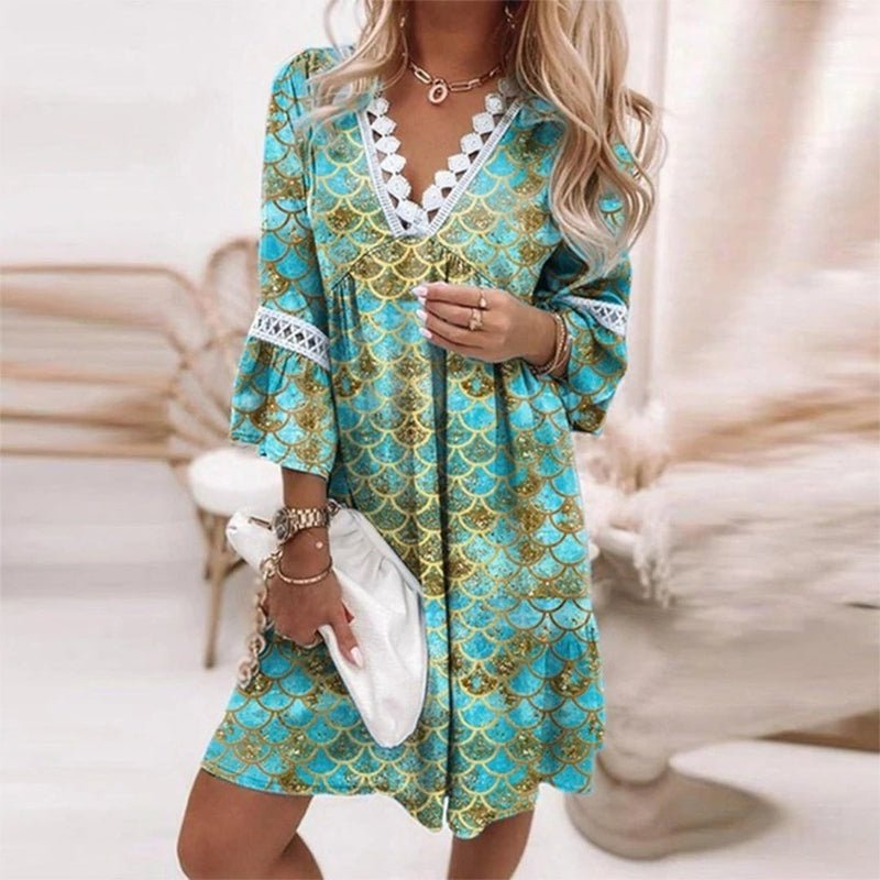 Vanessa - Everyday Boho Summer Mini Dress with Floral Print