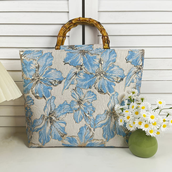 Stylish Double-Sided Floral Embroidery Large Handbag