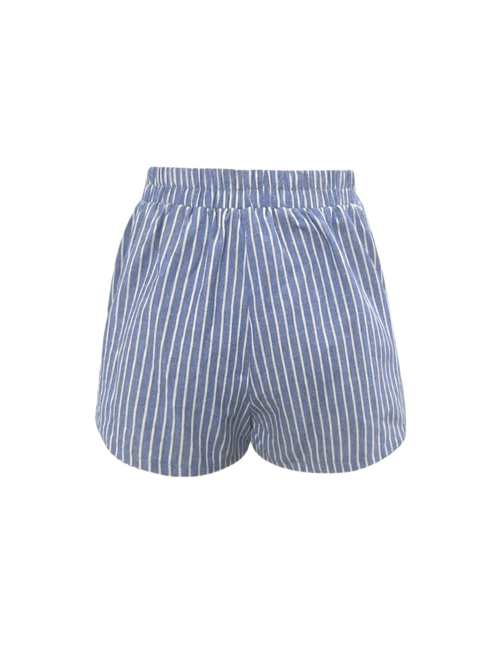 Sandra - Women Casual Striped Summer Shorts with Pockets
