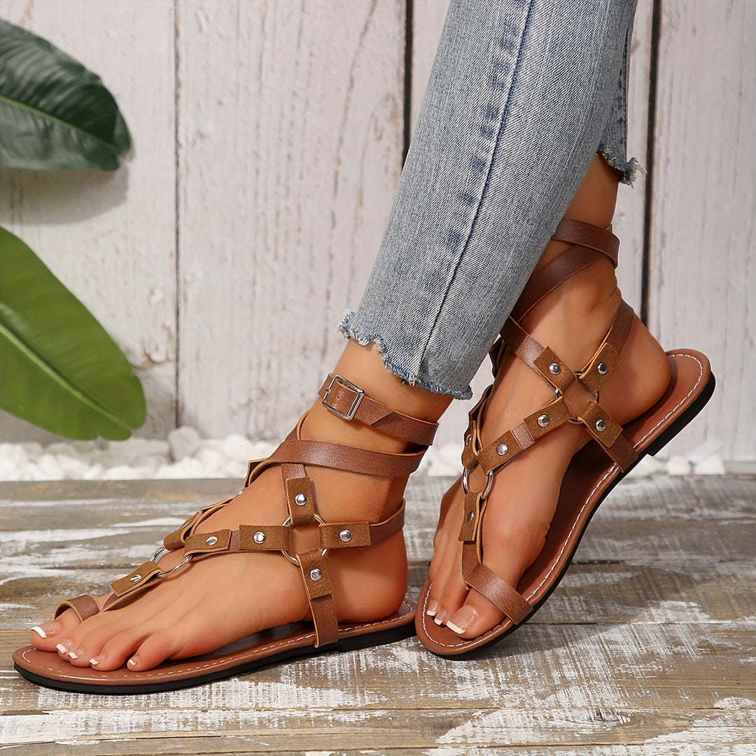 Aysla - Criss-Cross Flat Lightweight Sandals