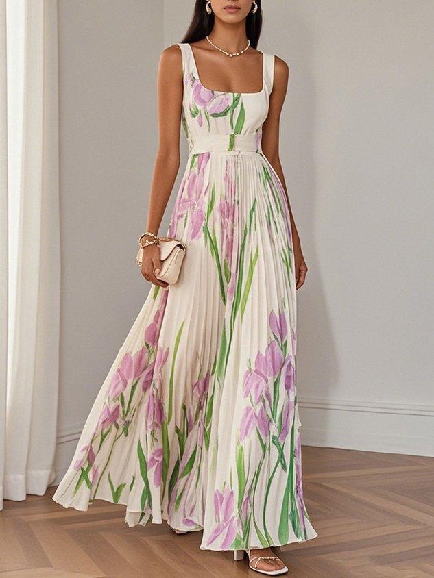 Erica | Women’s Boho Floral A-Line Maxi Dress