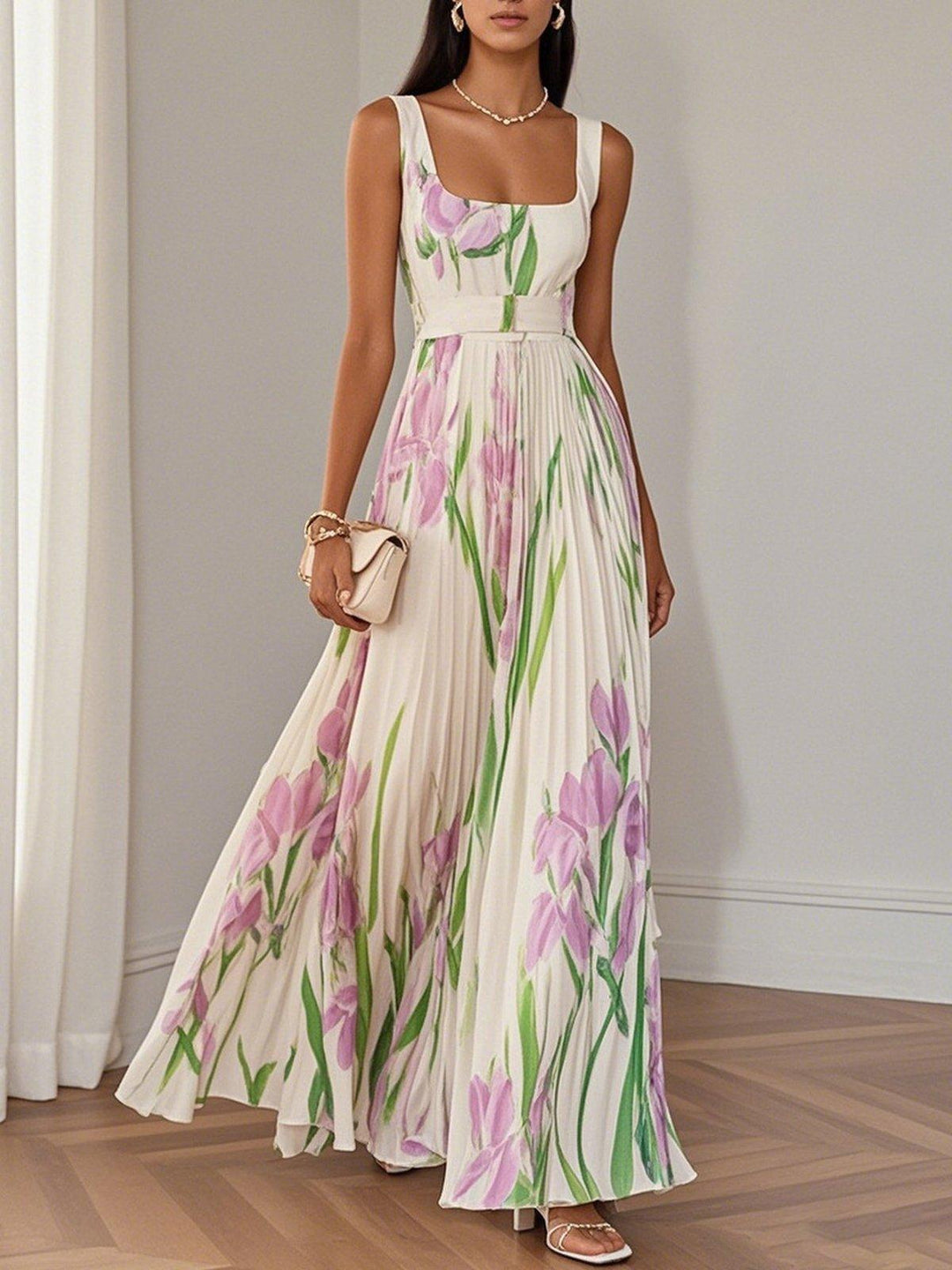 Erica | Women’s Boho Floral A-Line Maxi Dress
