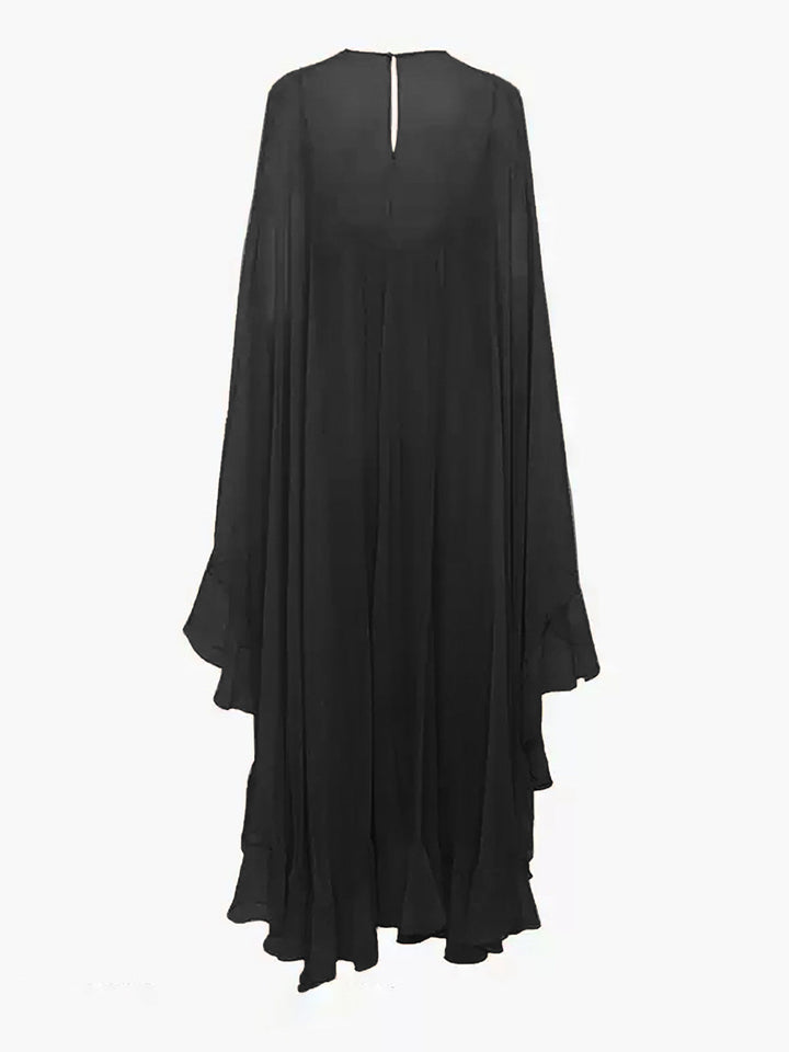 Mariana | Women Boho Chiffon Layered Dress With Cloak