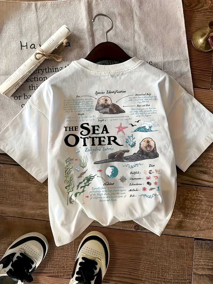 Sea Otter - Women's Comfort Casual Short Sleeve Graphic Tee