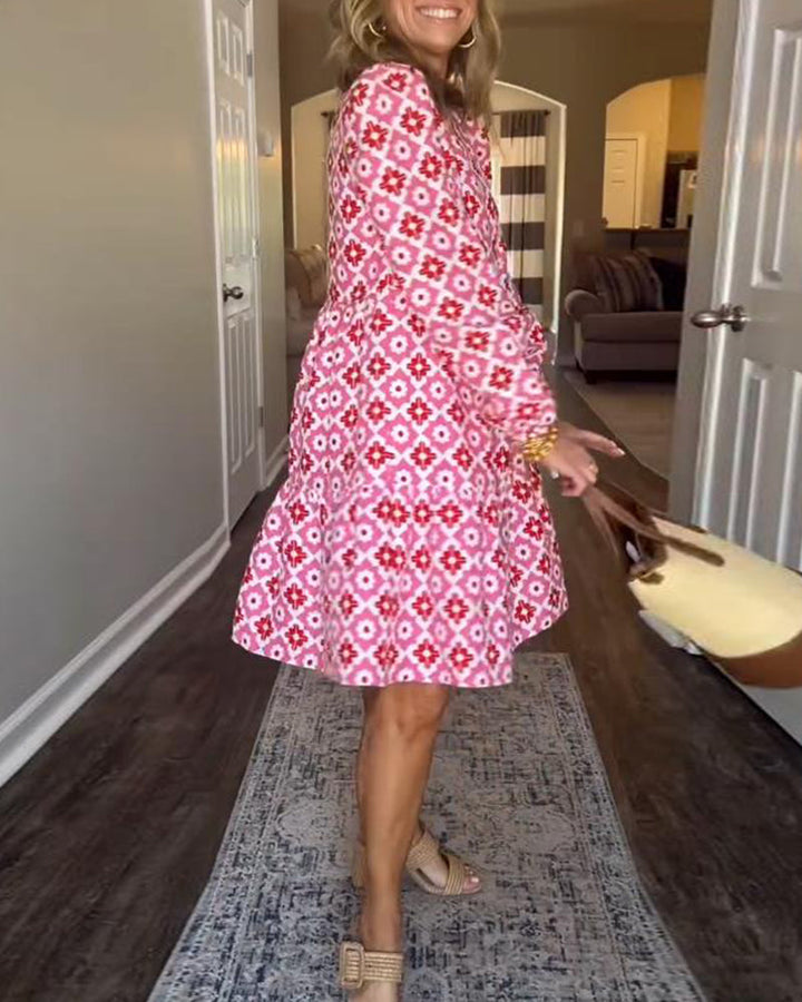 Fashionable And Elegant Printed Dress