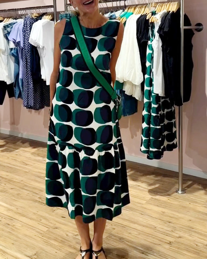 Sue Sleeveless Printed Dress
