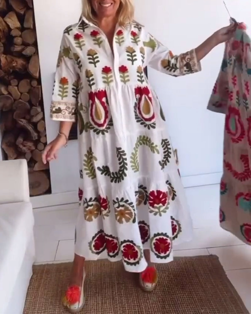 Floral Graphic Print Dress
